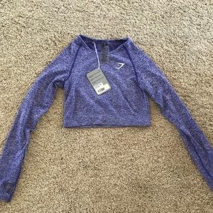 Gymshark purple vital seamless crop nwt medium